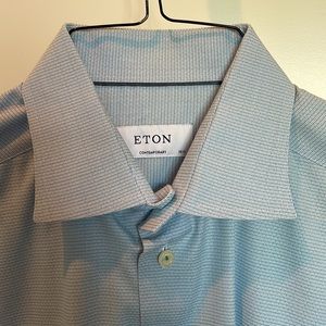 Eton men's Contemporary dress shirt, baby blue. Size 42, neck 16.5